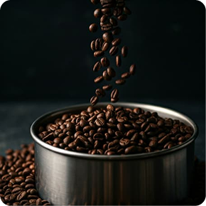 Pouring Coffee Beans